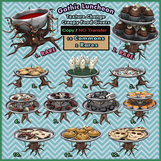 [LJ] Gothic Luncheon #01 - Big Tree Punchbowl & Goblets RARE
