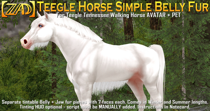 [ZAD] Teegle Horse Simple Belly Fur: TWH