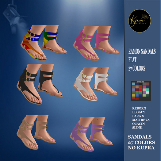 .:KF:. Roman Sandals Flat Pack