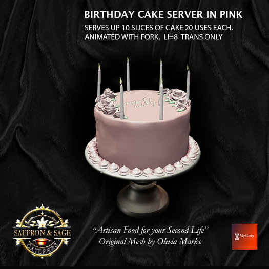 Saffron & Sage Birthday Cake Pink MyStory CELEBRATION REZ DAY