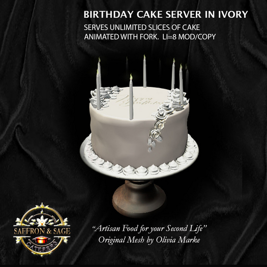 Saffron & Sage  Birthday Cake Ivory CELEBRATION REZ DAY