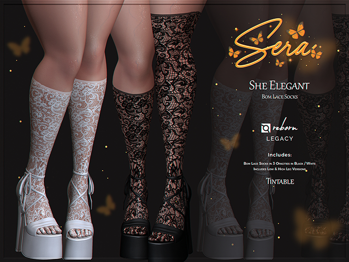 Sera - She Elegant - Bom Lace Socks