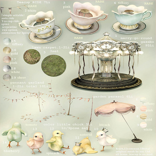 {anc} happyendpark. Teacup ride (pink) 7Li RARE