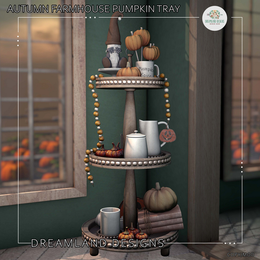 DD Autumn Farmhouse Pumpkin Tray