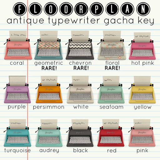 floorplan. typewriter gacha / black