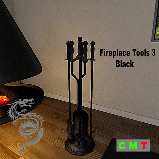 Fireplace Tools 3 - Black