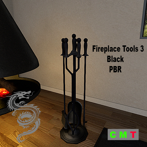 Fireplace Tools 3 - PBR - Black