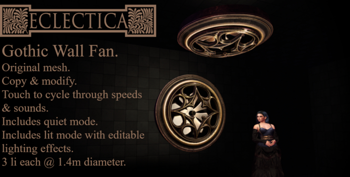 Eclectica- Gothic Wall Fan
