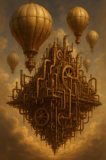 Steampunk Floating City