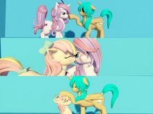 Kisses, boops and brushies for Open Pony
