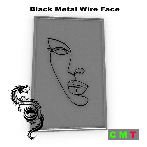 Black Metal Wire Face