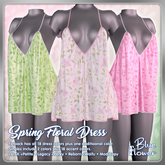 Blue Flower - Spring Floral Dress - Fatpack