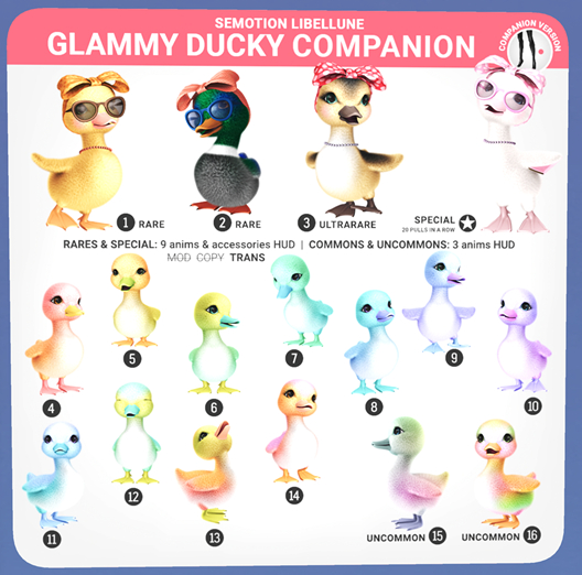 SEmotion Libellune Glammy Ducky Companion LIMITED