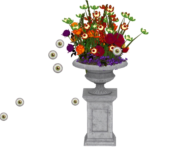 Halloween Flower Display With Bouncing Eyes