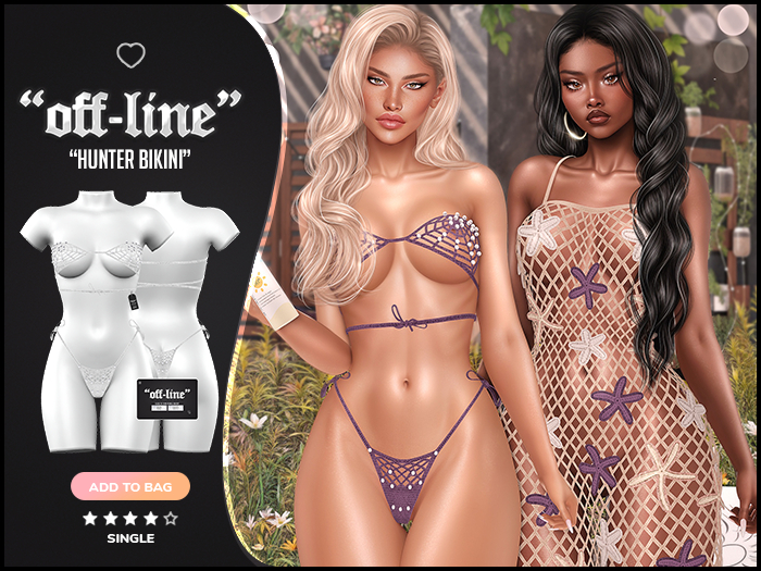 "Off-Line" x "Hunter" Bikini / White