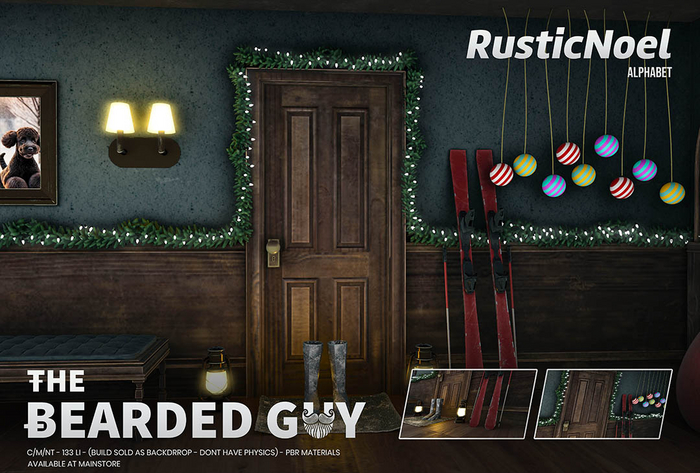 Rustic Noel Backdrop PBR - The Bearded Guy