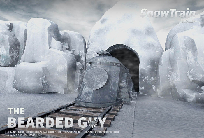Snow Train Backdrop - The Bearded Guy 