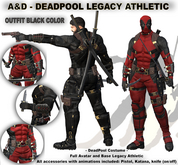 A&D DeadPool Black (BASE) Legacy Athletic V1.0