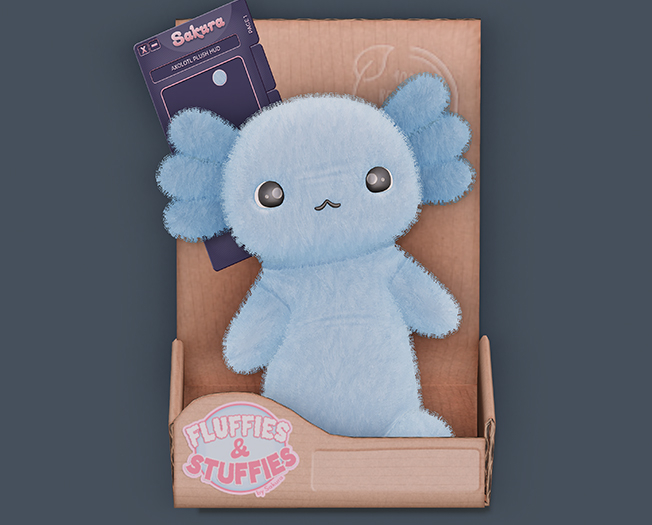 {Sakura} Axolotl Plush - Sky