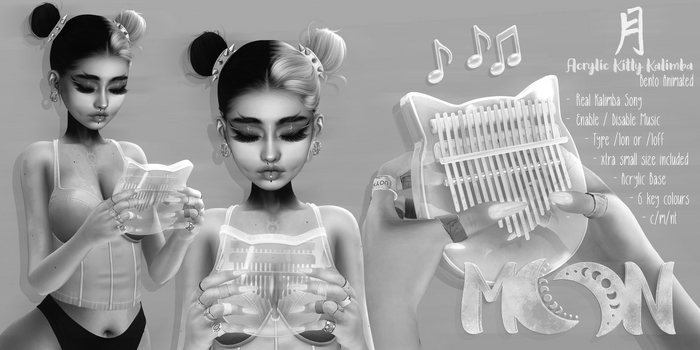 Moon. Acrylic Kitty Kalimba DEMO