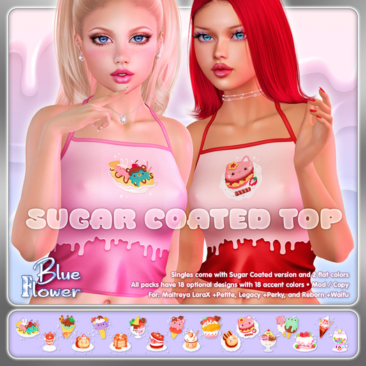 Blue Flower - Sugar Coated Top - Demo
