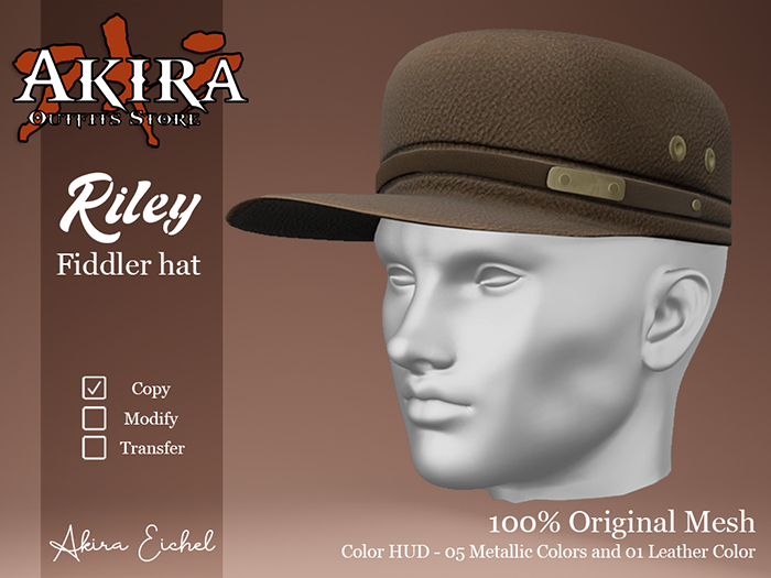 Akira Store - Riley - Fidler Hat - Leather 02