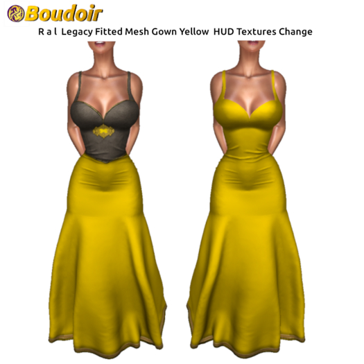 *!*BOUDOIR Ral Legacy FitMesh Gown Yellow