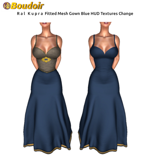 *!*BOUDOIR Ral Kupra FitMesh Gown Blue