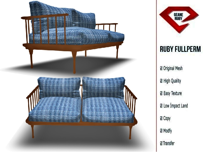 318 [Ruby Full Perm] Sofa Set