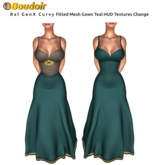 *!*BOUDOIR Ral GenX Curvy FitMesh Gown Teal
