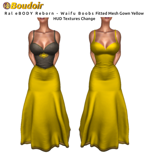 *!*BOUDOIR Ral eBODY Reborn - Waifu FitMesh Gown Yellow