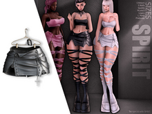 SPIRIT - Czarna skirt [GRAY]