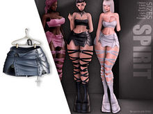 SPIRIT - Czarna skirt [BLUE]