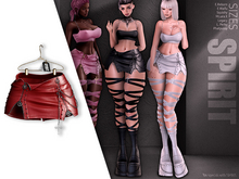 SPIRIT - Czarna skirt [RED]