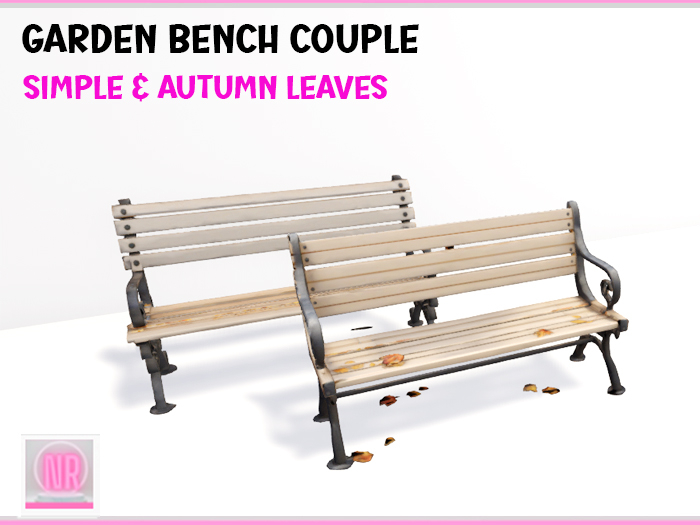 Garden Bench Set – Clean & Autumn Leaves