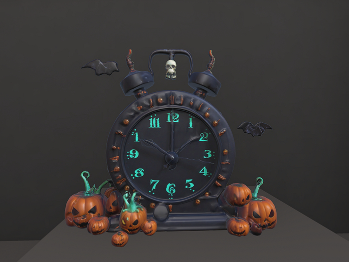 D.N.Design - Decorative Halloween Clock PBR