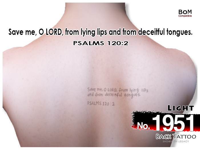 (Back Tattoo) No.1951 Light