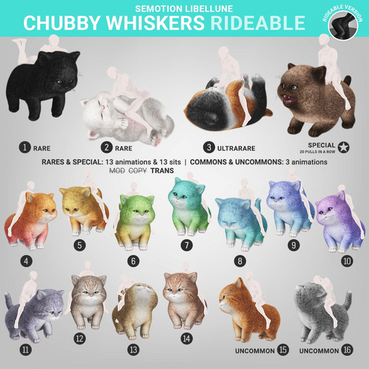 SEmotion Libellune Chubby Whiskers Rideable RARE 01