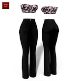Black Floral Poet Outfit