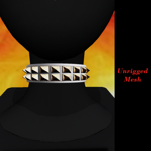 @AdReNaLiZeD@ Studded Collar White