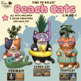 (NO) Beach Cats - Set of 3