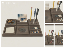 Mithral * Desk Supply Organizer (Dark Wood)