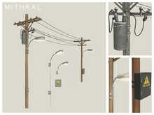 Mithral * Utility Telephone Pole Set (Pack A)