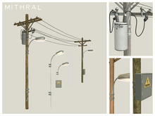 Mithral * Utility Telephone Pole Set (Pack B)