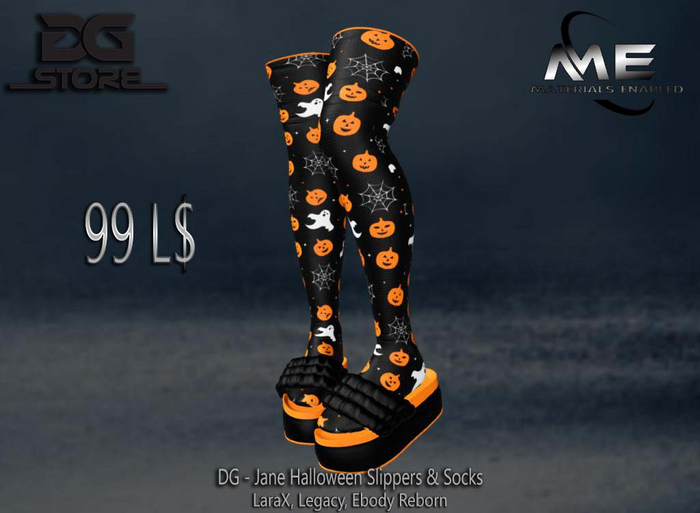 DG - Jane Halloween Slippers & Socks - Unpacker