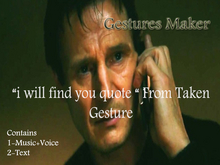 I will Kill You Liam Nesson-Gesture