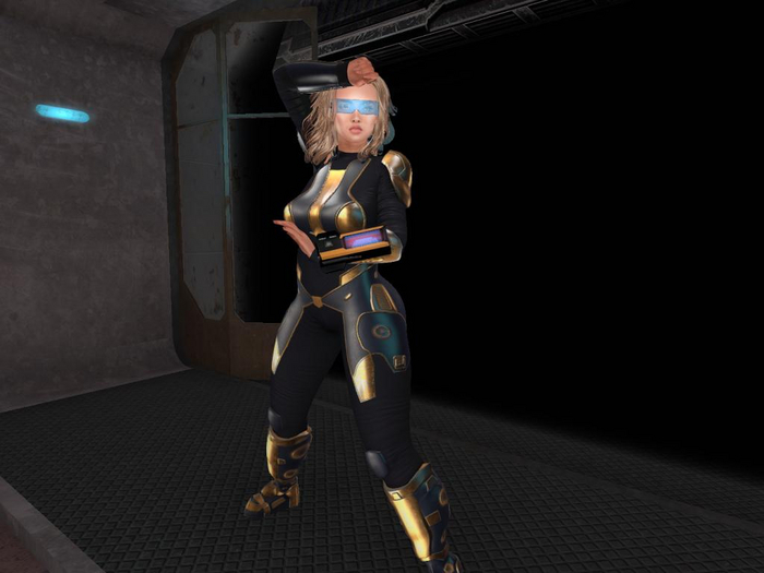 Women's combat pose