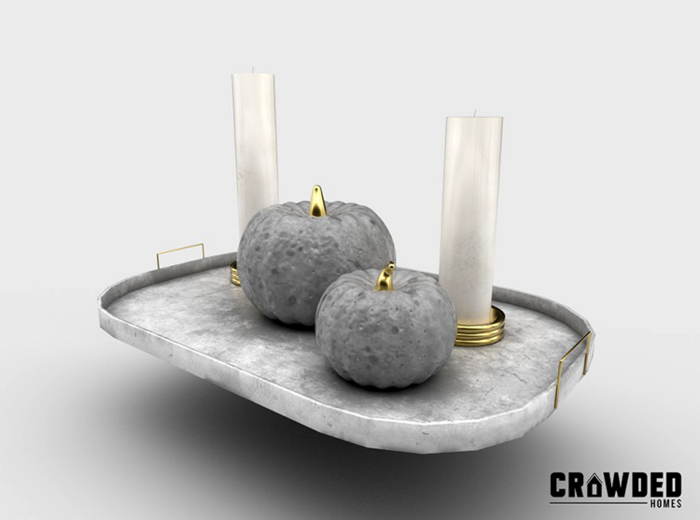 Crowded Homes ~ Hearth Tray [Ceramic Pumpkins]