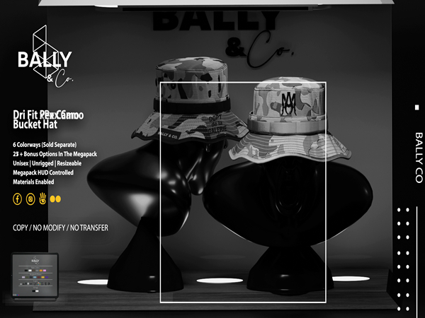 'BALLY & CO' Dri-FIT xPex DEMO Camo Bucket Hat
