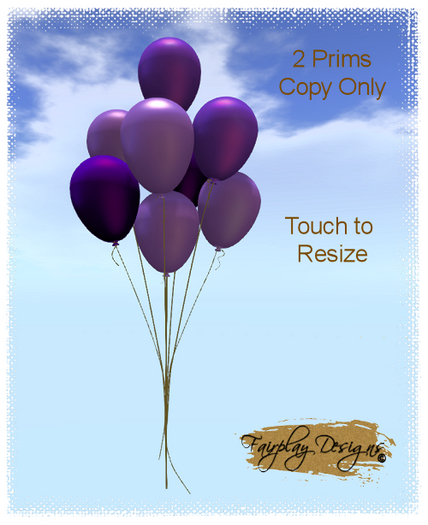 ~R~Purple Latex Balloon Cluster COPY